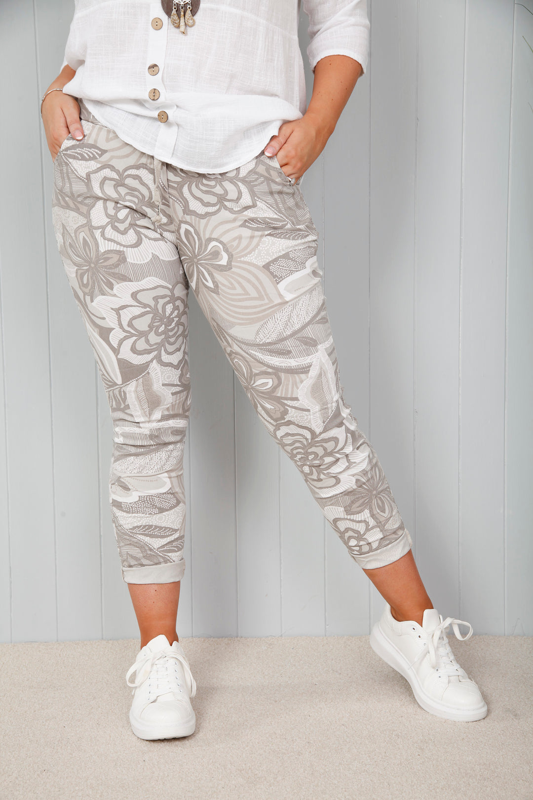 Lotus Flower Magic Pants Beige