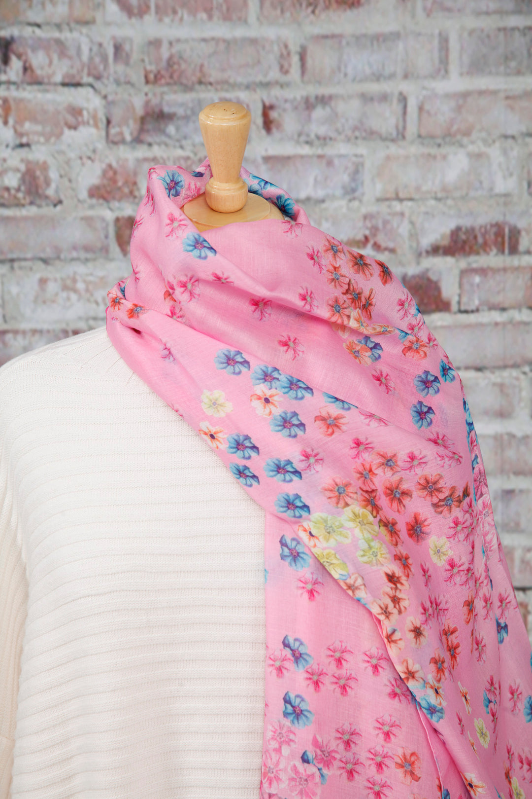 Diana Daisy Scarf Pink