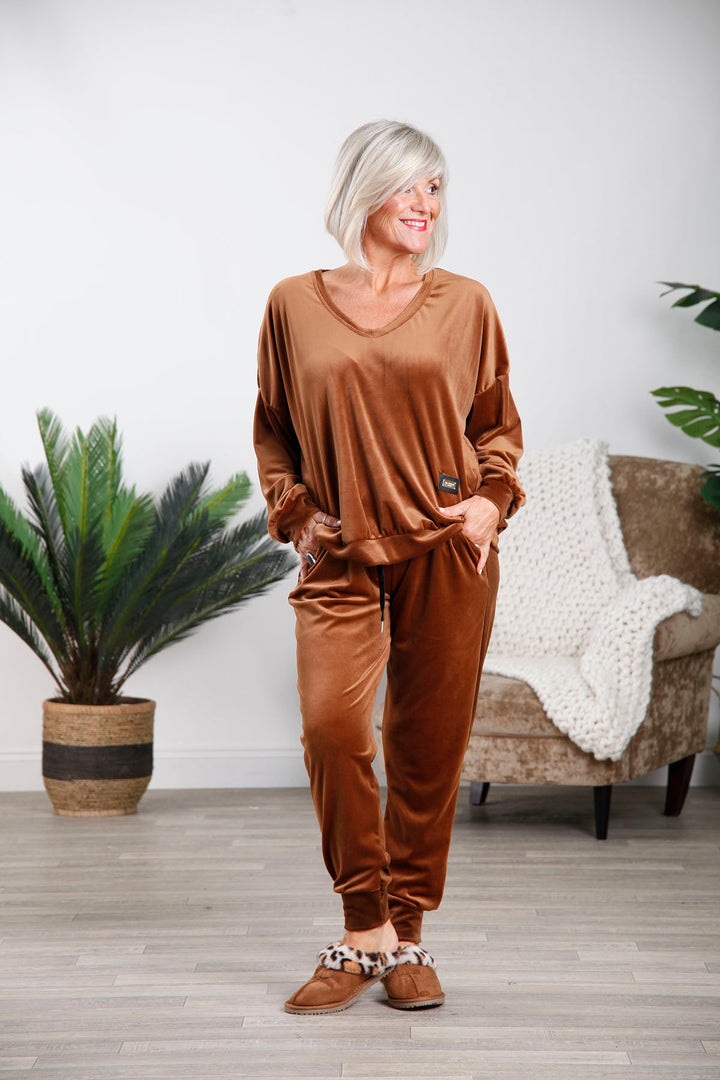 Bronze Velour Lounge Pants - Goose Island