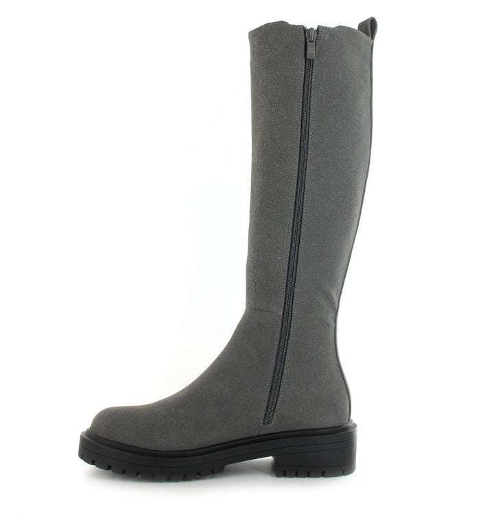 Grey Kay Knee-High Chelsea Boots - Goose Island