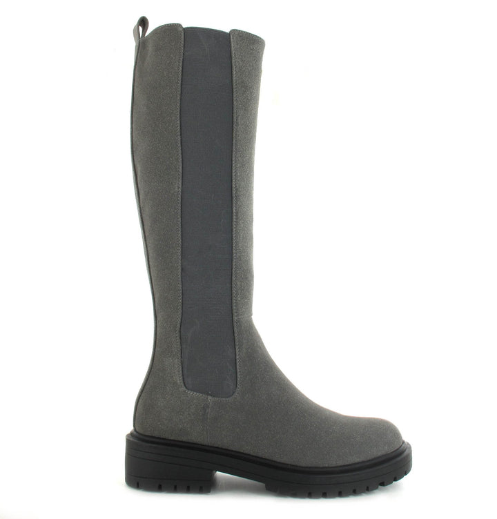 Grey Kay Knee-High Chelsea Boots - Goose Island