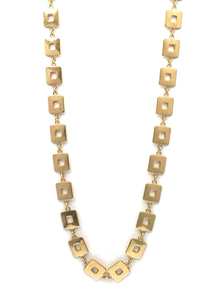 Olivia Gold Square Necklace - Goose Island